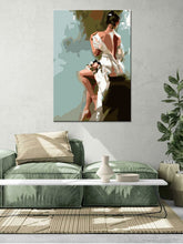 Painting by Numbers Woman Back Abstract Art Shipping from DE